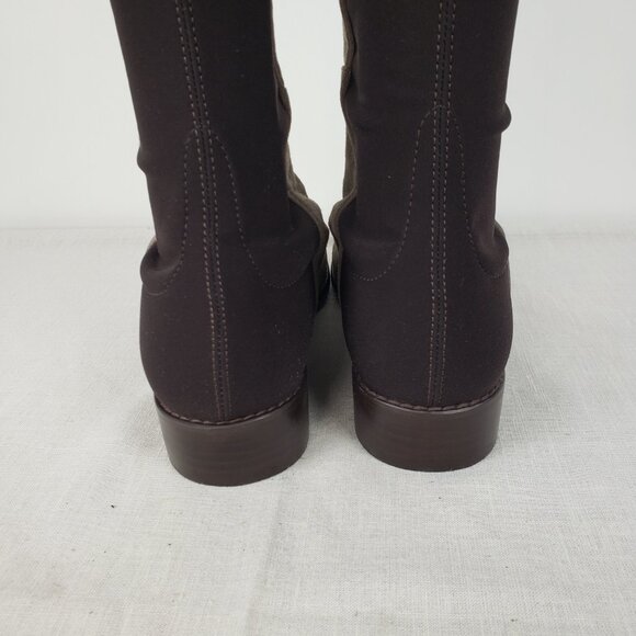 Stuart Weitzman Russell Bromley 5050 Over the Knee Boots Beige Brown Womens 6.5 - Picture 3 of 10